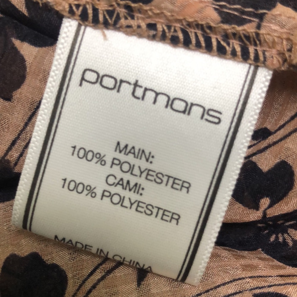 Cap-flutter sleeve black poppy and dusty pink light Portmans top - Picture 9 of 9